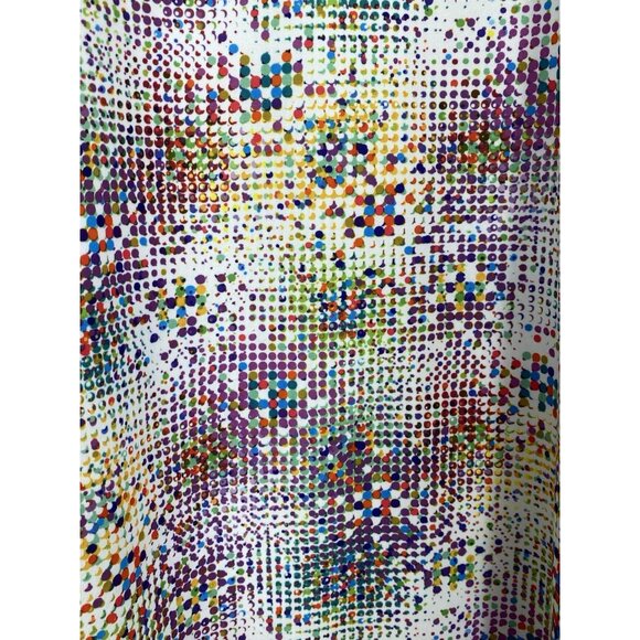 Reel Legends Cool Womens 2X Colorful Geometric Dot Print Long Sleeve Shirt Top - Picture 7 of 7